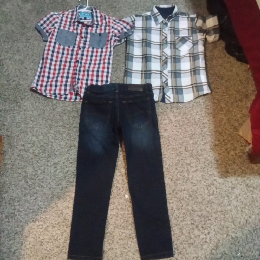 Boys Dress Shirts and Jeans Bundle